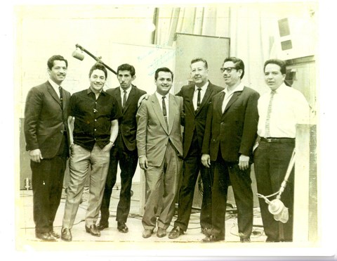 De izq. a der. Valencia, Solís, Vaca Flores, Alfaro Valencia, Valdés Leal, Carrión y Rodolfo Zamudio.